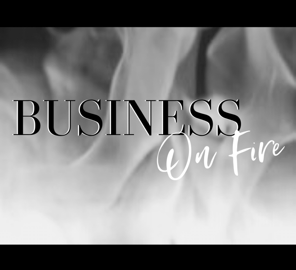 business on fire product image black & white