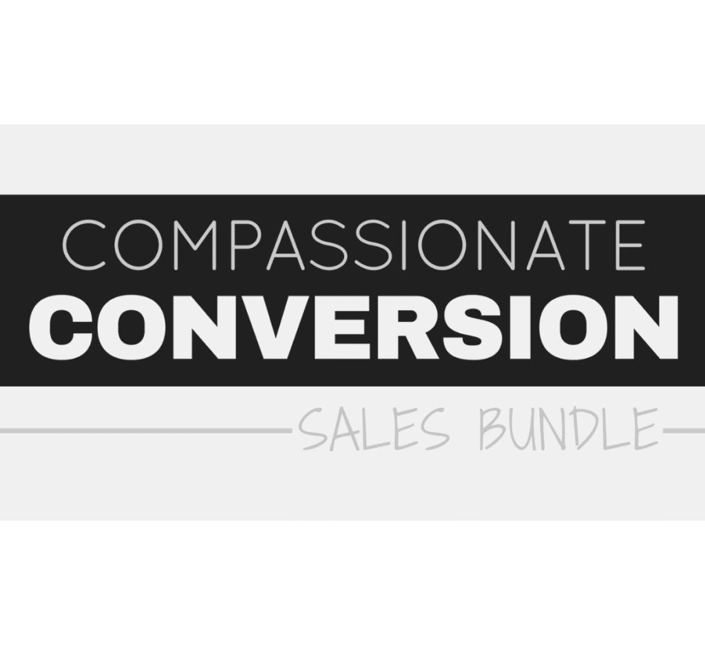 compassionate conversion sales bundle product image black & white