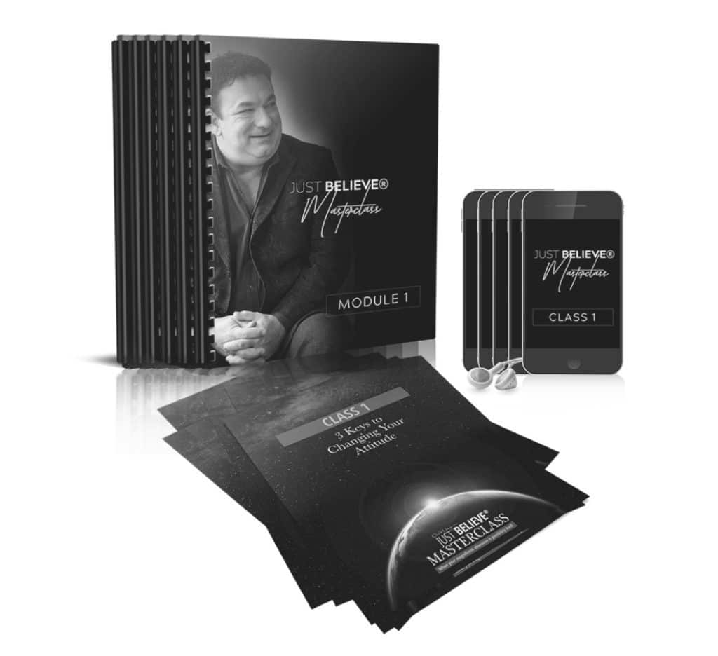 just believe masterclass product image black & white