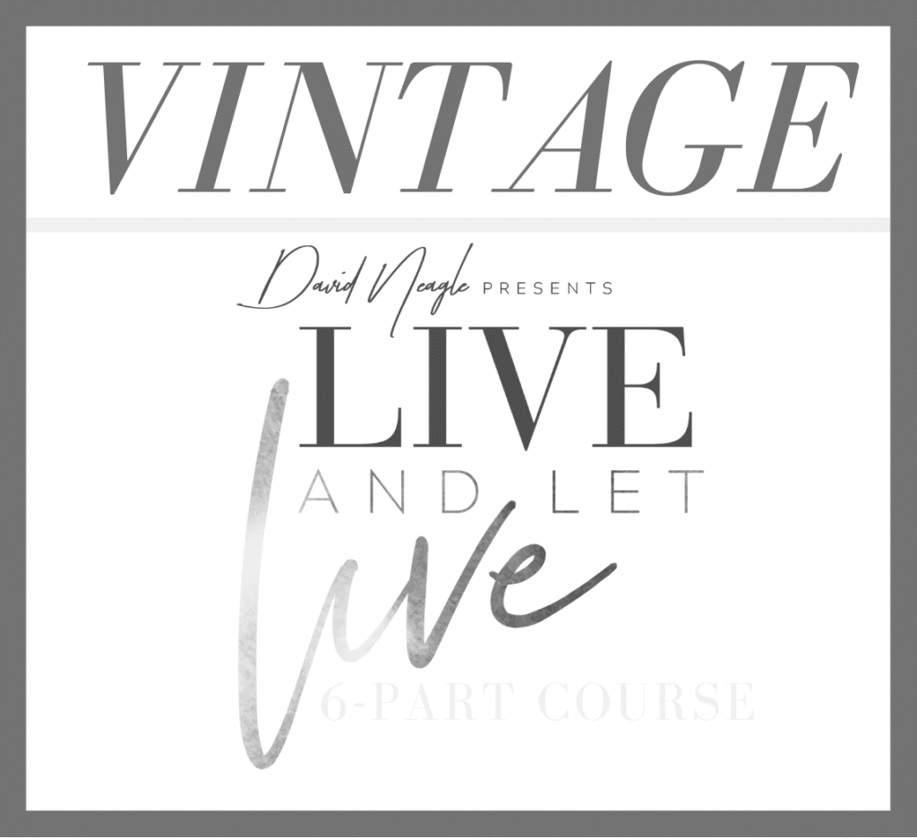 vintage live and let live product image black & white